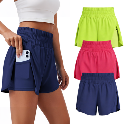 🔥Limited time clearance🔥Anti-exposure sports shorts with built-in inner layer and convenient side pockets