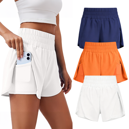 🔥Limited time clearance🔥Anti-exposure sports shorts with built-in inner layer and convenient side pockets